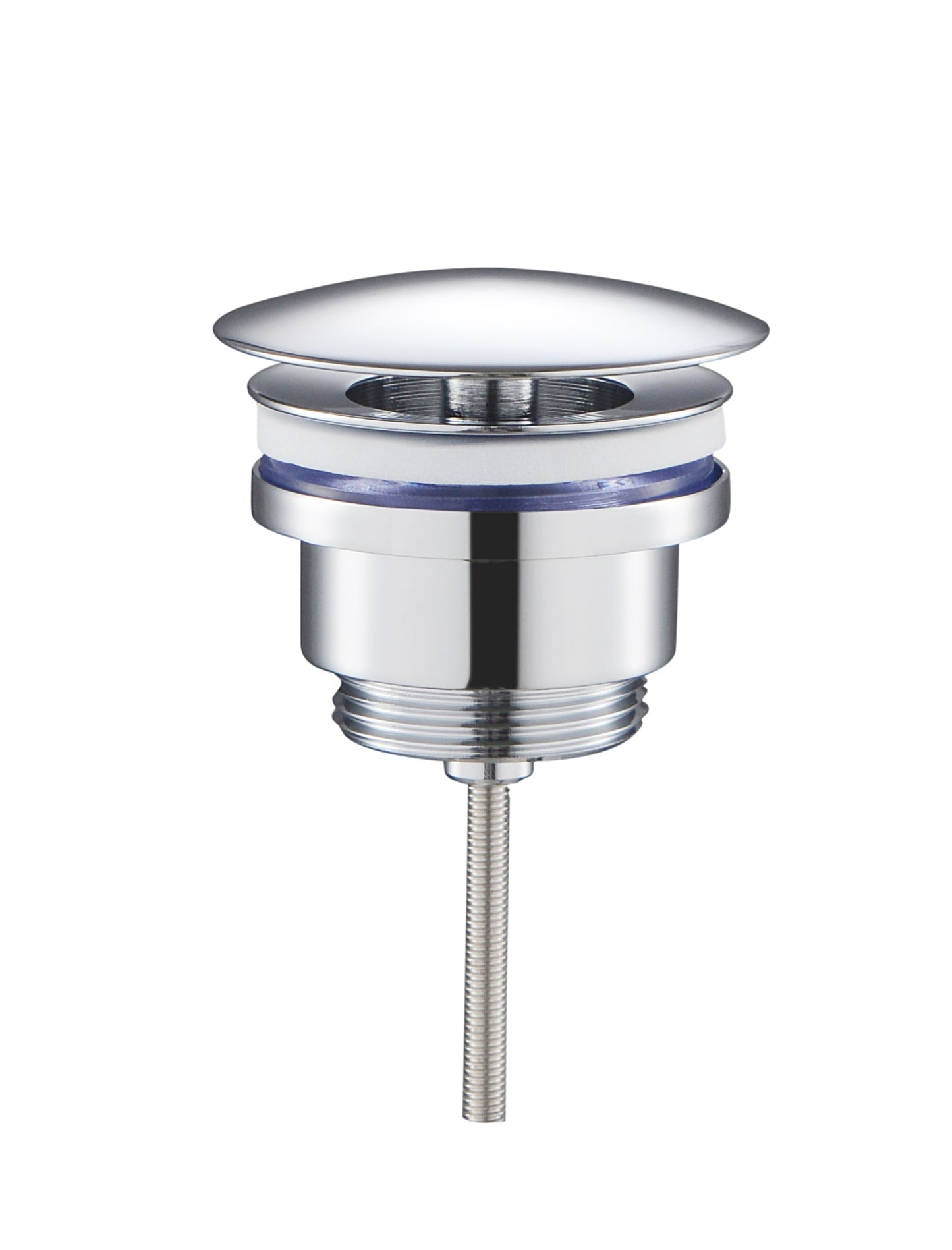 Design Ablaufventil Permanentablauf bzw Universalablauf 7020 massiv Messing verchromt - Olotos-Obenlotos GmbH