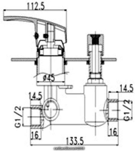 Bad Unterputz Armatur Design Einhebelmischer Quattro mit Umsteller, eckig - Olotos-Obenlotos GmbH