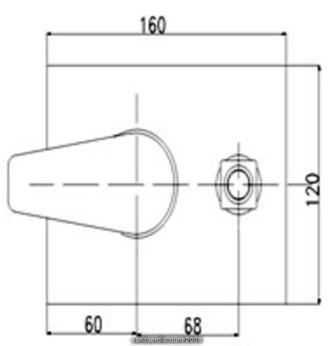 Bad Unterputz Armatur Design Einhebelmischer Quattro mit Umsteller, eckig - Olotos-Obenlotos GmbH